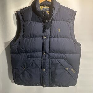 Vintage POLO RALPH LAUREN RL Co Pony Down Puffer Vest Jacket 2000s Blue L